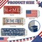 4 Pcs Patriotic Tiered Tray Decorations Set, 4th of July Table Sign Memorial Day Farmhouse Red White Blue Rustic Wooden Block Stack Sign for Home Fireplace Mantel (Flag)